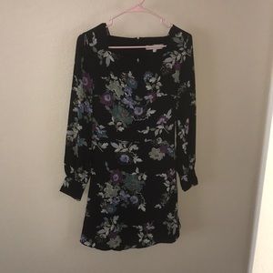 Gorgeous long sleeve floral dress by LOFT NWT